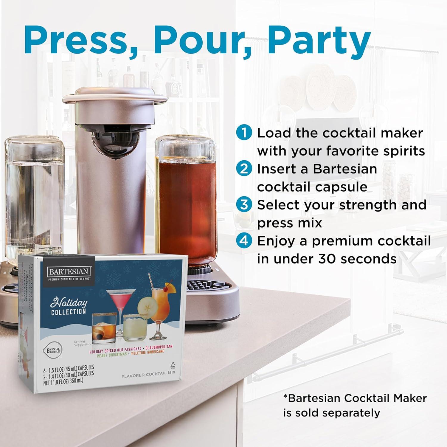 image:imageBartesian 16Pack Long Island Iced Tea Mixer Capsules for Cocktail Machine Home Bar Mixology Cocktails Mix Pod Capsule Set To Use With the Bartesian Cocktail Drink Maker MachineHoliday Collection