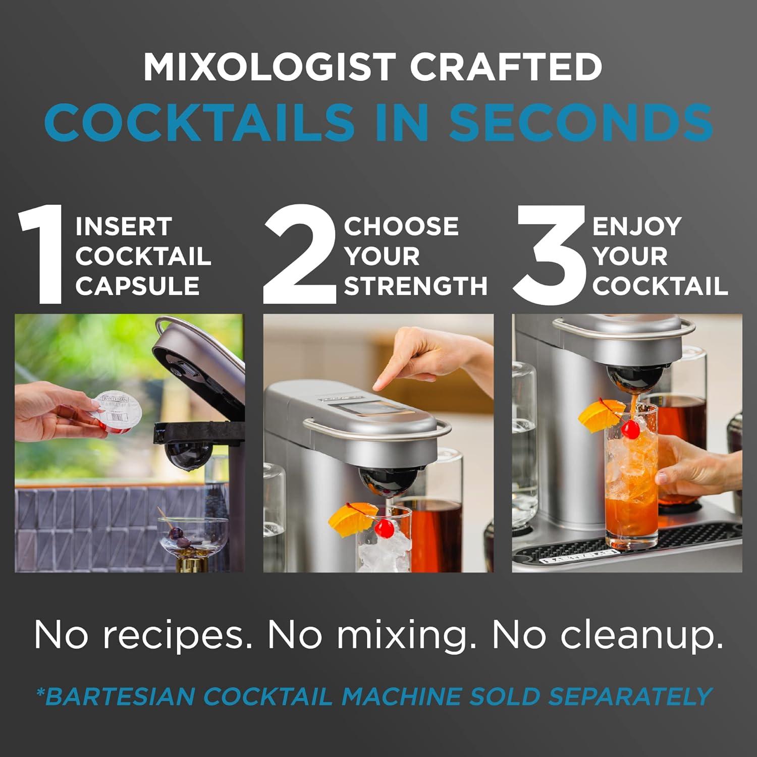 image:imageBartesian 24Pack Vodka Lovers Favorites Collection for Cocktail Machine Home Bar Mixology Cocktails Mix Pod Capsule Set To Use With the Bartesian Cocktail Drink Maker MachineWhiskey Lovers