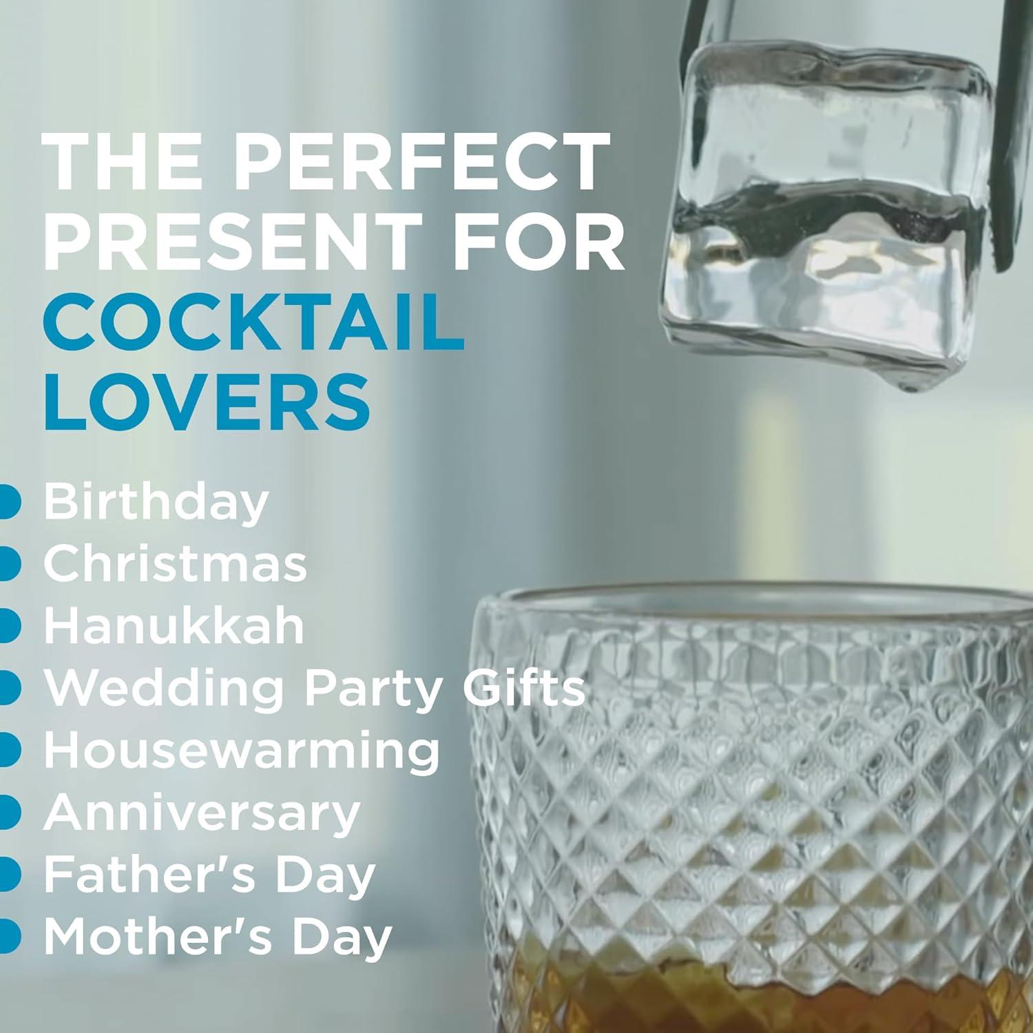 image:imageBartesian Clear Ice Maker Mold Compact Cube Icemaker Tray for Cocktail and Whiskey Glasses Professional Home Bar Mixology Large Craft Slow Melting Ice Molds for Chilled CocktailsIce Cubes
