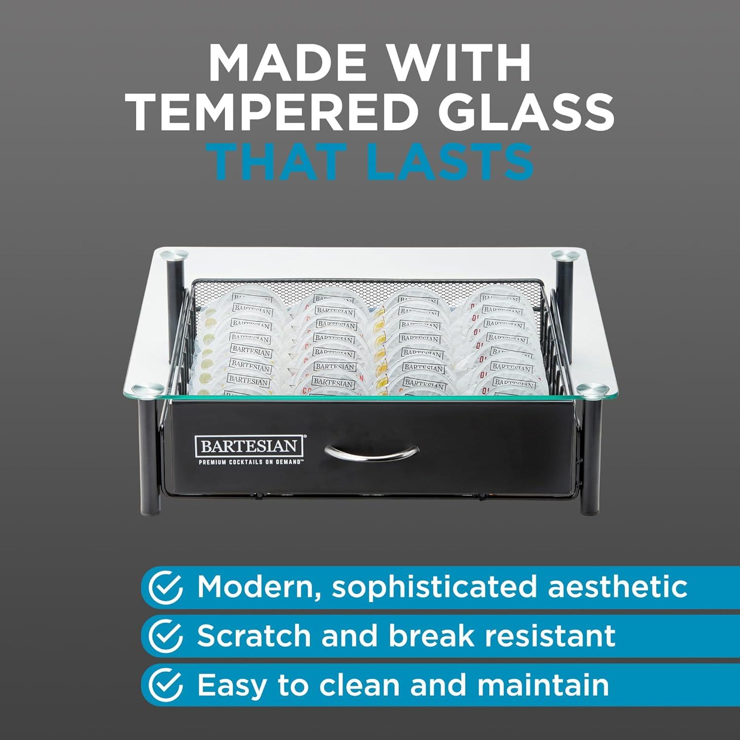 image:imageBartesian Cocktail Capsule Storage Drawer Organizer Stylish Mixology Cocktails Drink Mixer Holder Dispenser Home Bar Accessories for Cocktail Maker Machine Holds Up to 36 Bartesian CapsulesCapsule Drawer
