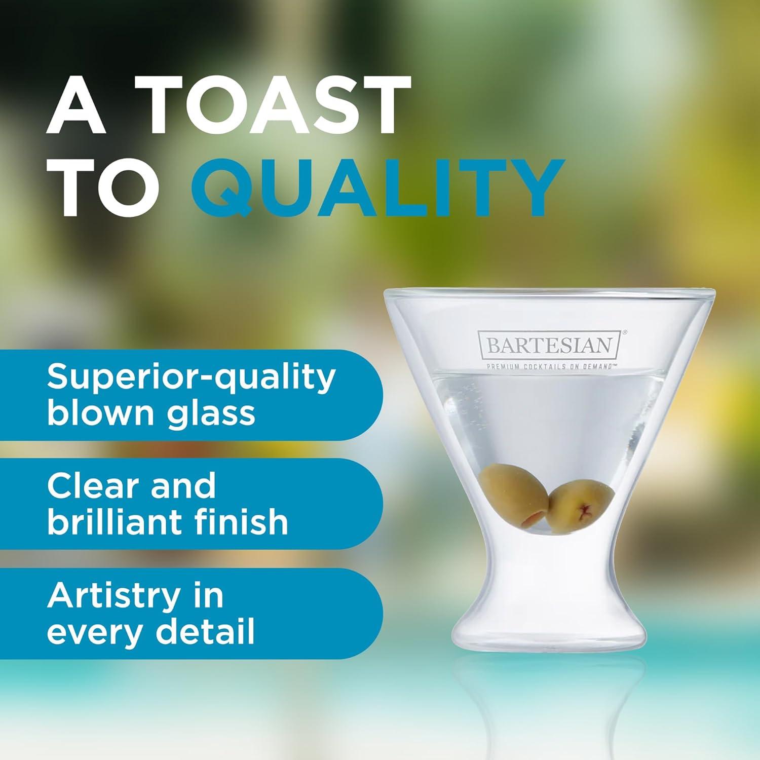 image:imageBartesian Diamond Etched Highball Glasses 105 Oz Tall High Ball Collins Glass Set for Mixed Cocktails amp Mocktails Classy Home Bar Mixing Glassware with Luxurious Gift Packaging Set of 2Martini Glassware