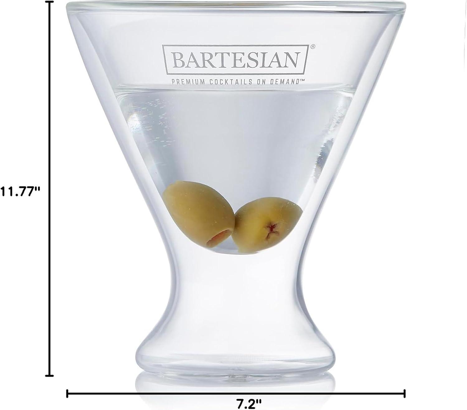 image:imageBartesian Diamond Etched Highball Glasses 105 Oz Tall High Ball Collins Glass Set for Mixed Cocktails amp Mocktails Classy Home Bar Mixing Glassware with Luxurious Gift Packaging Set of 2Martini Glassware