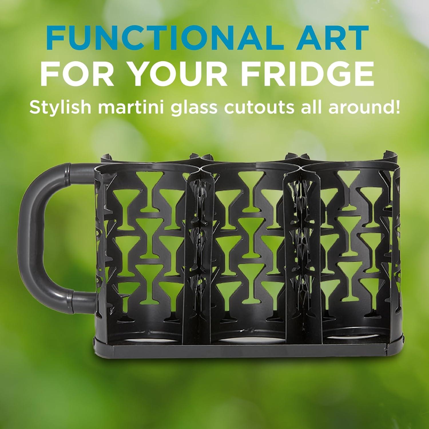 image:imageBartesian Fridge Cocktail Capsule Carrier Portable Storage Organizer for 30 Mixology Capsules Stainless Steel Refrigerator Rack Dispenser for Cocktail Maker Machine 105 x 5 x 5