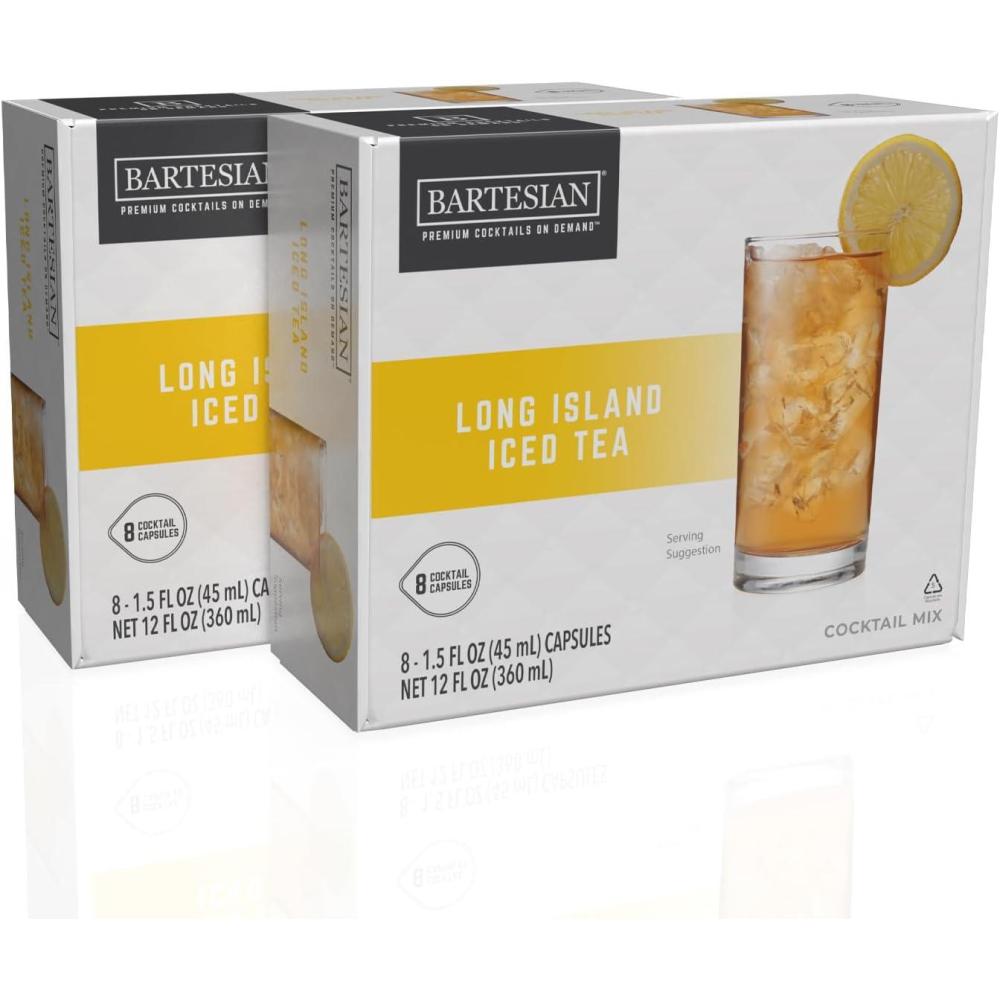 image:imageBartesian 16Pack Long Island Iced Tea Mixer Capsules for Cocktail Machine Home Bar Mixology Cocktails Mix Pod Capsule Set To Use With the Bartesian Cocktail Drink Maker MachineLong Island Iced Tea