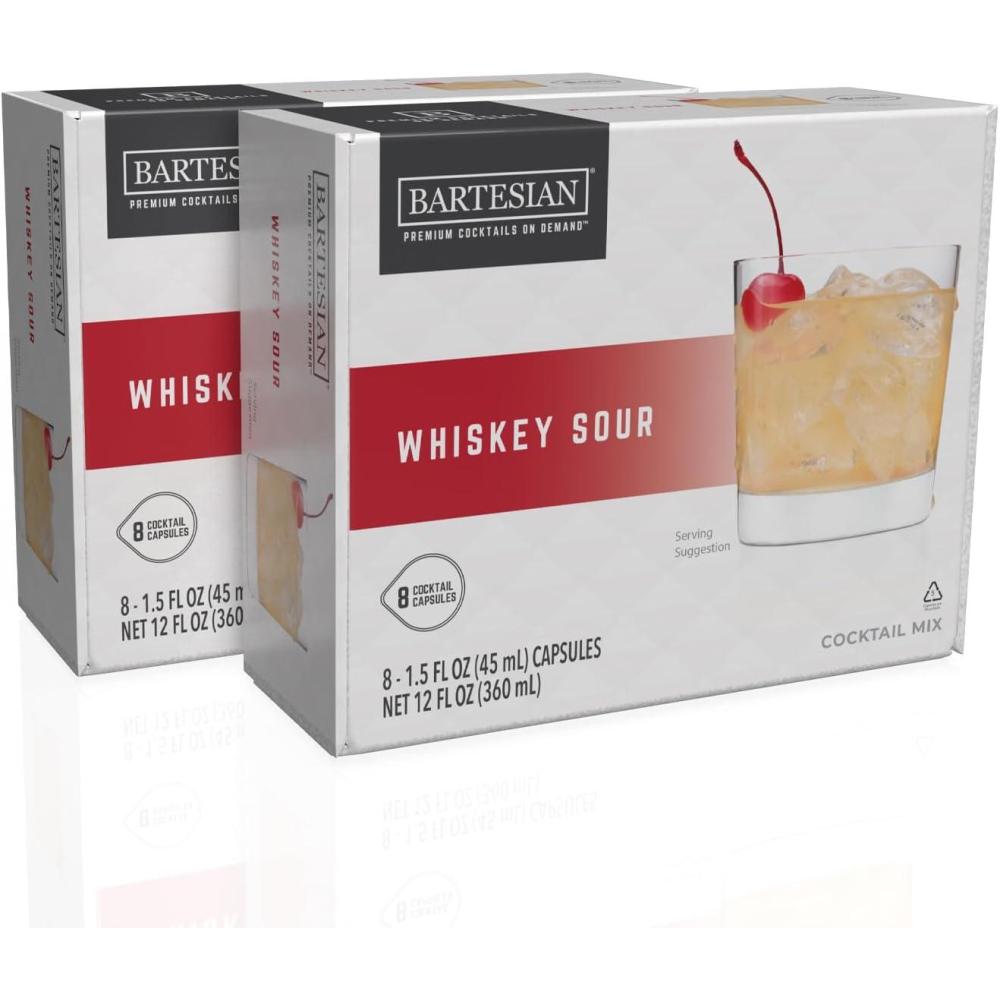 image:imageBartesian 16Pack Long Island Iced Tea Mixer Capsules for Cocktail Machine  Home Bar Mixology Cocktails Mix Pod Capsule Set To Use With the Bartesian Cocktail Drink Maker MachineWhiskey Sour