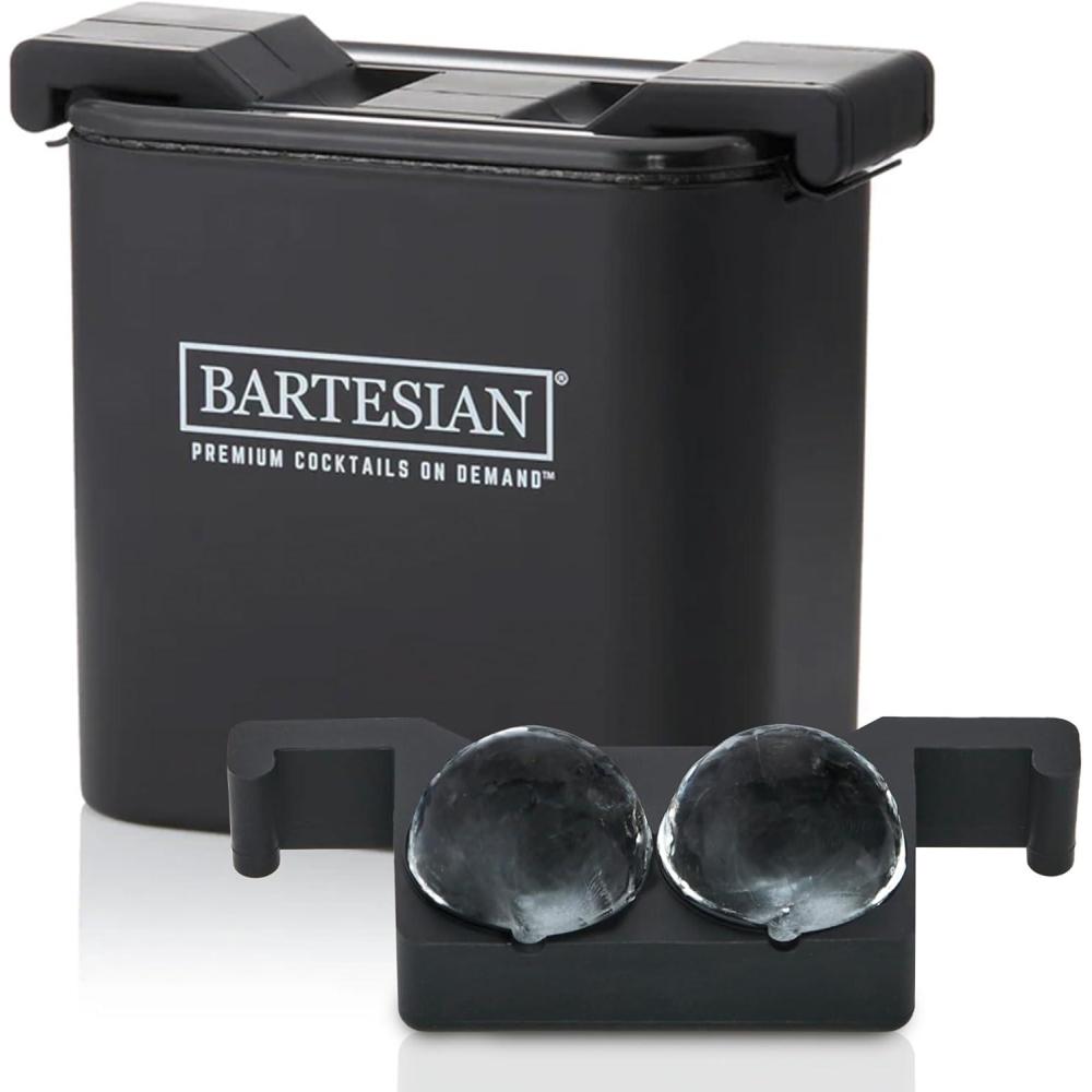 image:imageBartesian Clear Ice Maker Mold  Compact Cube Icemaker Tray for Cocktail and Whiskey Glasses  Professional Home Bar Mixology Large Craft Slow Melting Ice Molds for Chilled CocktailsIce Spheres