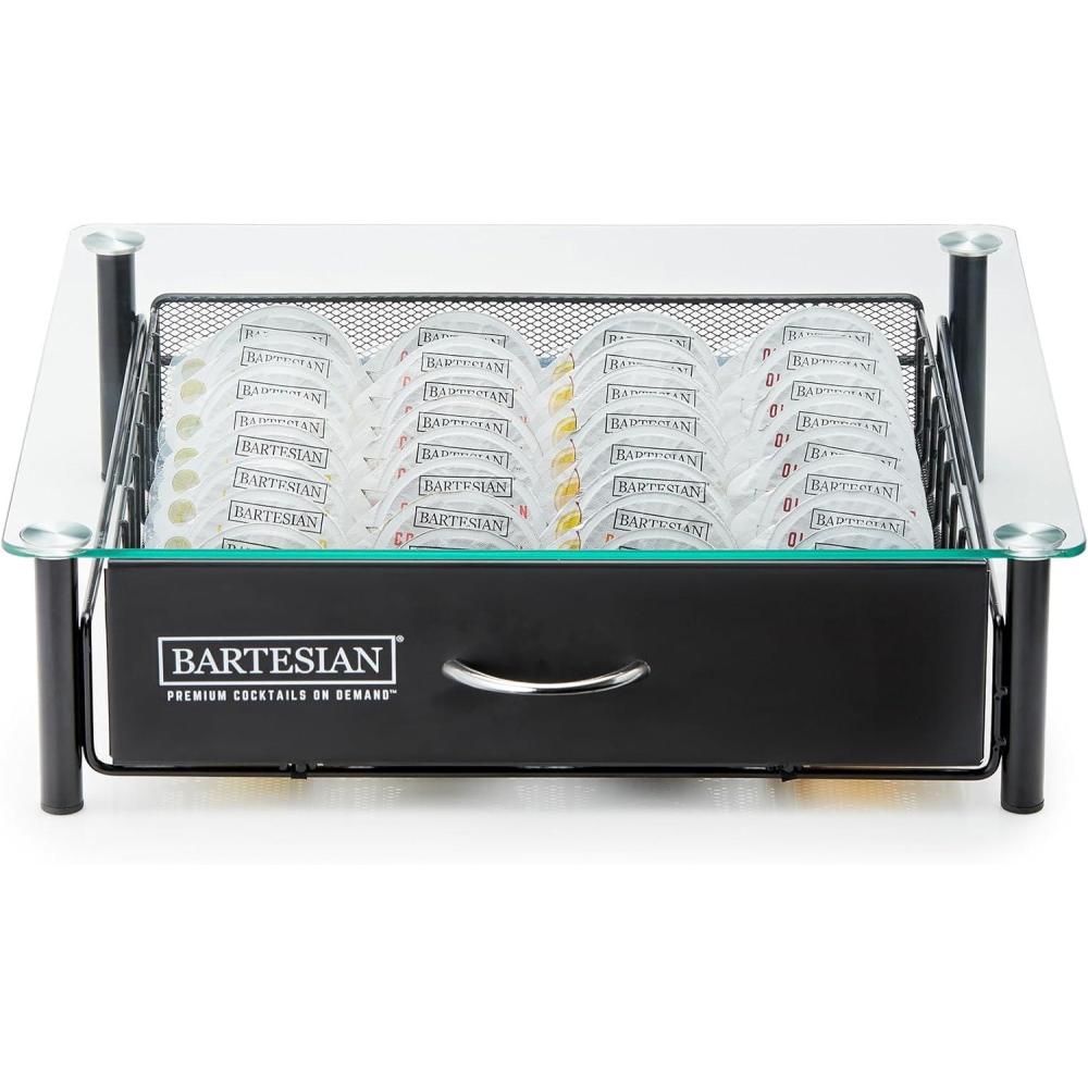 image:imageBartesian Cocktail Capsule Storage Drawer Organizer Stylish Mixology Cocktails Drink Mixer Holder Dispenser Home Bar Accessories for Cocktail Maker Machine Holds Up to 36 Bartesian CapsulesCapsule Drawer