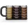 image:imageBartesian Fridge Cocktail Capsule Carrier  Portable Storage Organizer for 30 Mixology Capsules  Stainless Steel Refrigerator Rack Dispenser for Cocktail Maker Machine  105 x 5 x 5