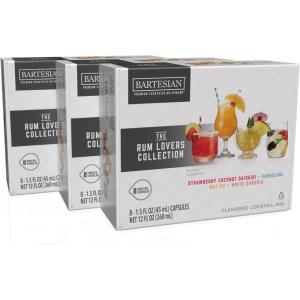 Bartesian 24-Pack Vodka Lovers Favorites Collection for Cocktail Machine – Home Bar Mixology Cocktails Mix Pod Capsule Set To Use With the Bartesian Cocktail Drink Maker Machine(Rum Lovers Collection)