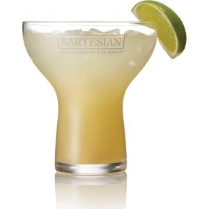 Bartesian Diamond Etched Highball Glasses – 10.5 Oz Tall High Ball Collins Glass Set for Mixed Cocktails & Mocktails – Classy Home Bar Mixing Glassware with Luxurious Gift Packaging – Set of 2(Glassware – Margarita)