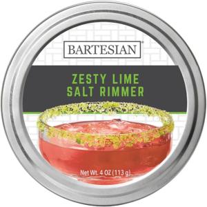 Bartesian Golden Demerara Sugar Cocktail Glass Rimmer – Dessert Cocktails Flavored Sweet Rimming Garnish for Bar Drink Glasses – Professional Home Bartending Mixology Supplies(Zesty Lime Salt)