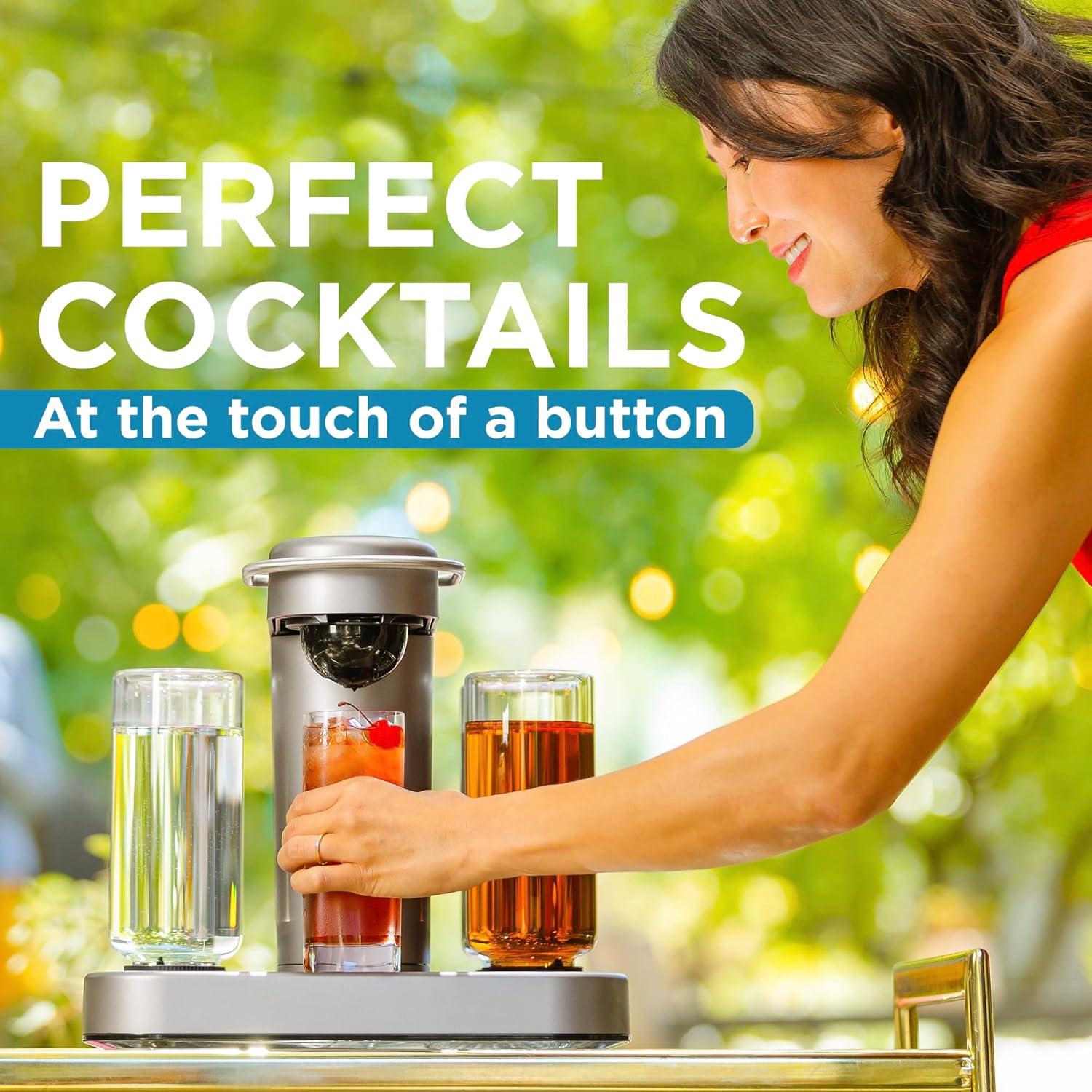 image:imageBartesian Duet Cocktail Machine and Margarita Maker Compact Home Bartender Mixologist Drink Mixer with 2 Glass Spirit Bottles Automatic Machine Creates Premium Cocktails and Mocktails in SecondsBartesian Classic