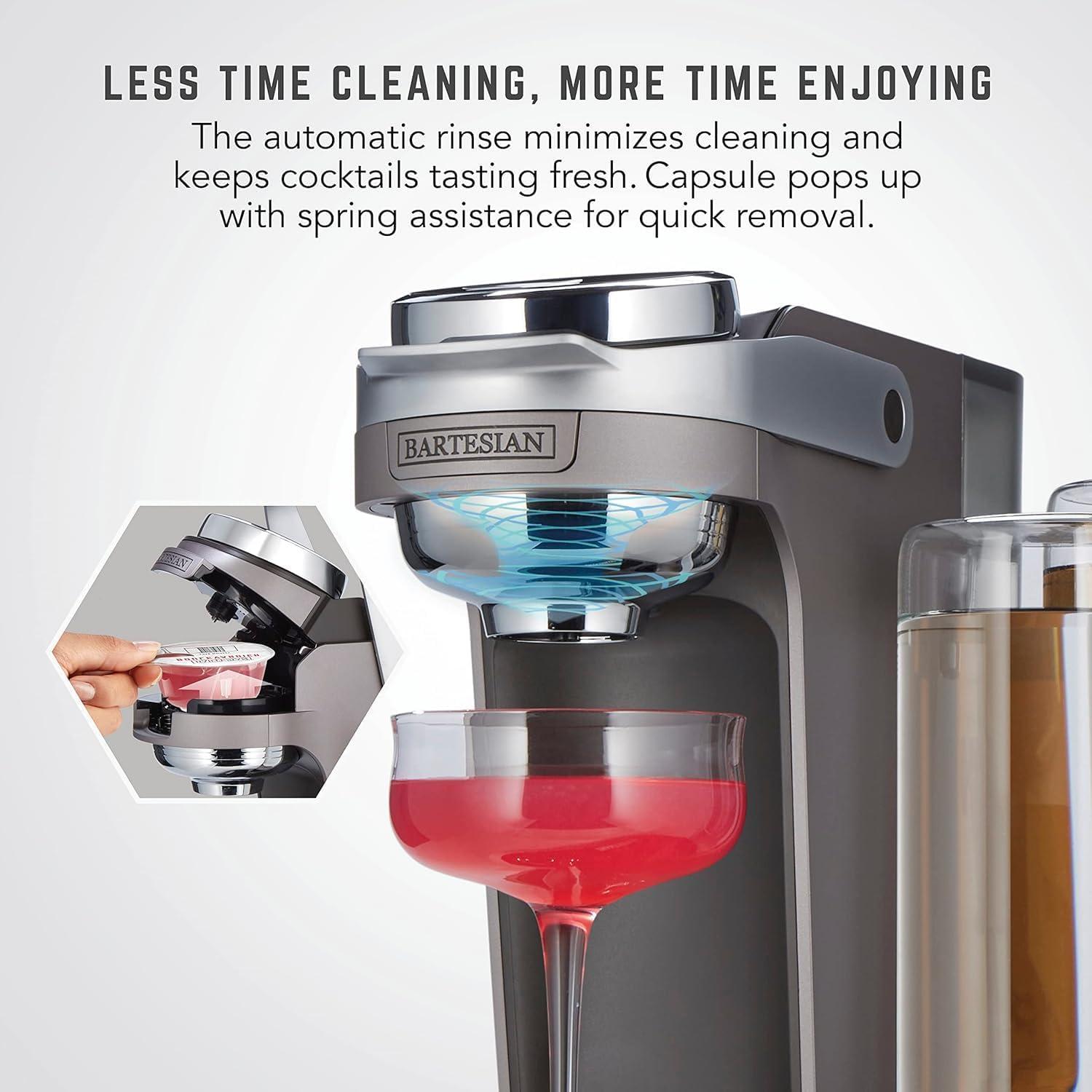 image:imageBartesian Duet Cocktail Machine and Margarita Maker Compact Home Bartender Mixologist Drink Mixer with 2 Glass Spirit Bottles Automatic Machine Creates Premium Cocktails and Mocktails in SecondsBartesian Cordless Duet